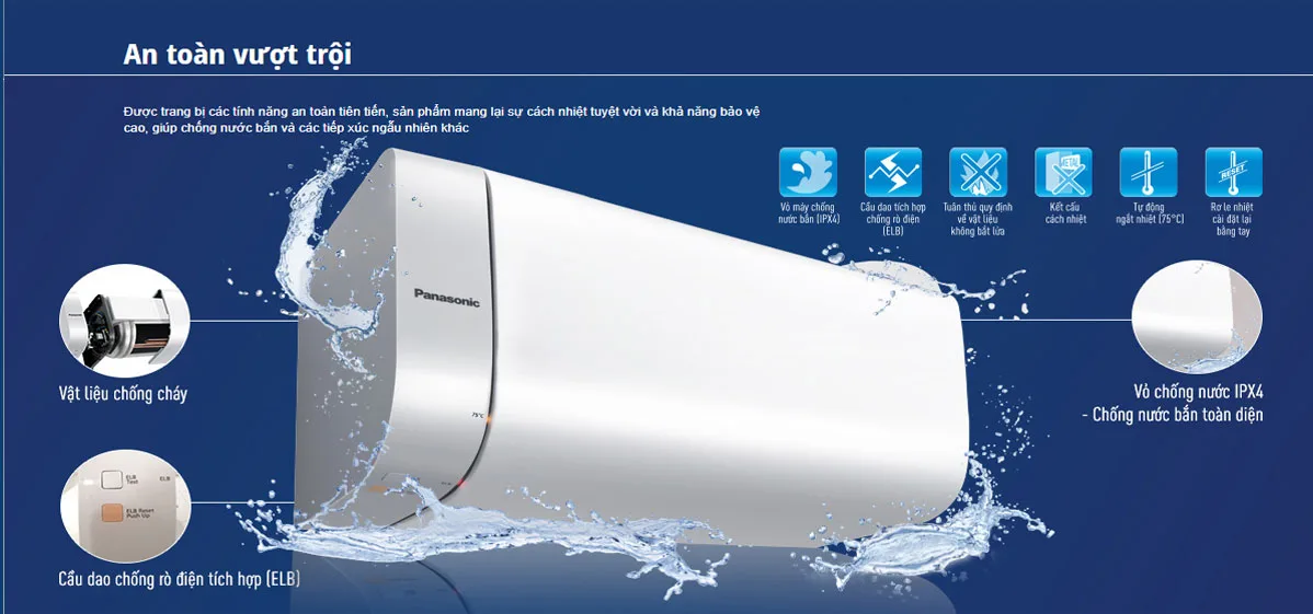 Bình nóng lạnh Panasonic DH-20HBMVW 4