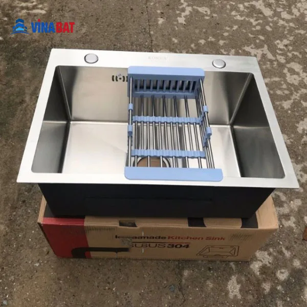 Chậu rửa bát đúc 1 hố MAIKA 6045 inox201 1 Chậu rửa bát đúc 1 hố MAIKA 6045 inox201 2