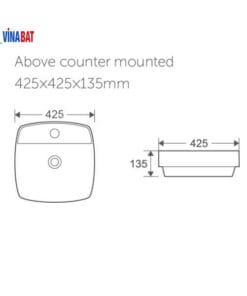 Chậu rửa mặt lavabo Riba 7258 3