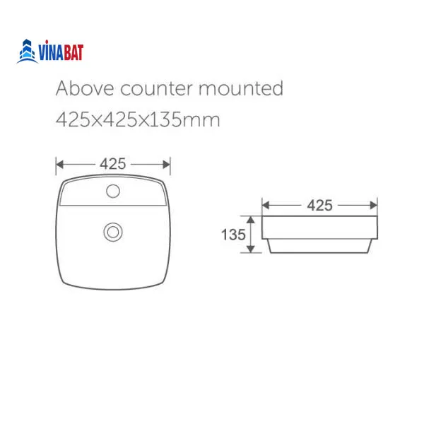 Chậu rửa mặt lavabo Riba 7259 2