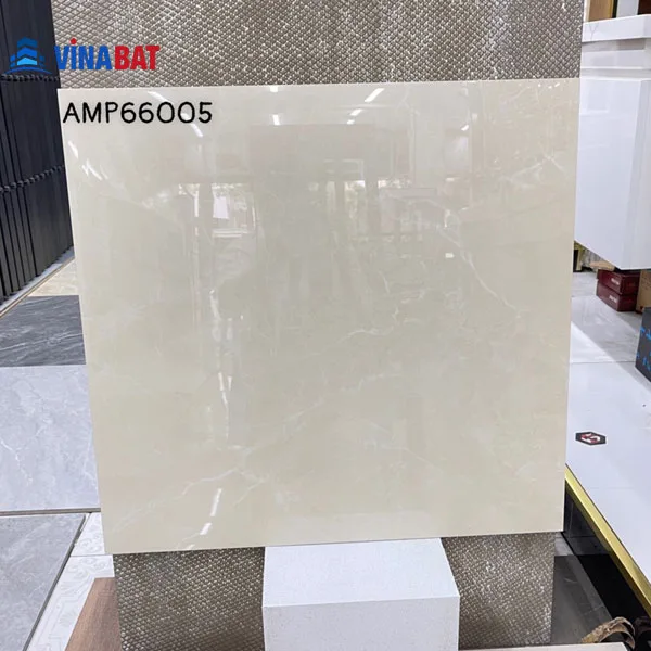 Gạch ốp lát Grand 60x60cm AMP66005 vân đá màu kem siêu bóng 2 gach-op-lat-grand-600x600mm-amp66005