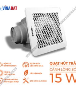 Quạt hút thông gió âm trần lồng sóc Nanoco NFV2021 3 quat-thong-gio-am-tran-nanoco-NFV2021
