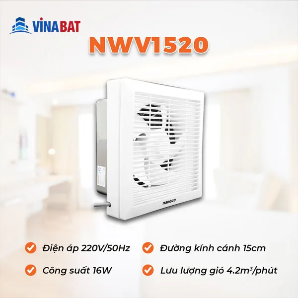 quat-thong-gio-gan-tuong-nanoco-NWV1520-2 Quạt hút thông gió âm tường Nanoco NWV1520 1