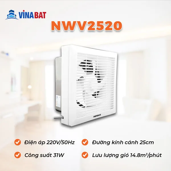 quat-thong-gio-gan-tuong-nanoco-NWV2520 Quạt hút thông gió âm tường Nanoco NWV2520 1