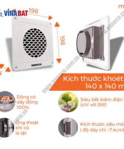 Quạt hút thông gió gắn tường Mini Nanoco NMV1421 3 quat-thong-gio-nanoco-nmv1421