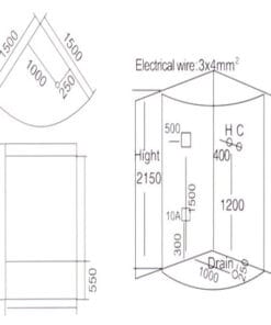 Phòng xông hơi ướt massage LaiWen W-6008 1 LaiWen-W-6008-1