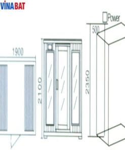 Phòng xông hơi khô hồng ngoại LaiWen W-8019 2