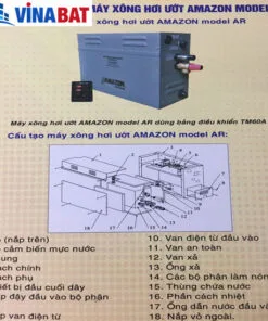Máy xông hơi ướt Amazon AR-120 kw Van xả cơ 3 Máy xông hơi ướt Amazon AR-120 kw Van xả cơ 7