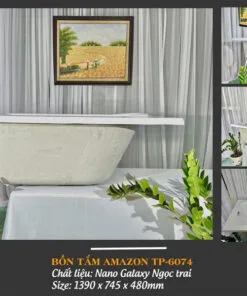 Bồn tắm xây Amazon TP-6074 1390x700x480mm (ngọc trai galaxy) 1 bon-tam-xay-amazon-tp6074