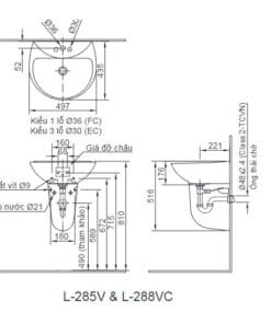 Chân chậu lửng inax L-288VC 1 bvkt-chau-rua-lavabo-inax-l285+l288vc