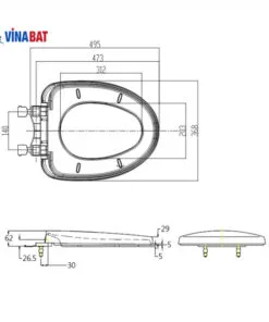 Nắp bồn cầu đóng êm TOTO TC385VS 3