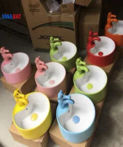 Vòi rửa lavabo trẻ em hình con voi màu xanh dương V092 7 Vòi rửa lavabo trẻ em hình con voi màu xanh dương V092 16