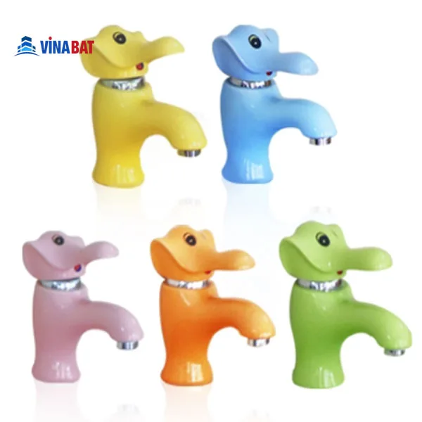 voi-rua-lavabo-tre-em-con-voi-nhieu-mau Vòi rửa lavabo trẻ em hình con voi màu xanh dương V092 5