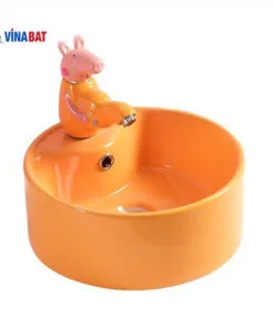 Vòi rửa lavabo trẻ em hình heo Peppa nhiều màu sắc 1 Vòi rửa lavabo trẻ em hình heo Peppa nhiều màu sắc 4