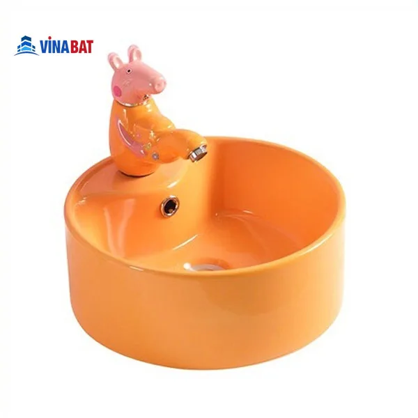 voi-rua-lavabo-tre-em-heo-peppa-mau-cam Vòi rửa lavabo trẻ em hình heo Peppa nhiều màu sắc 2