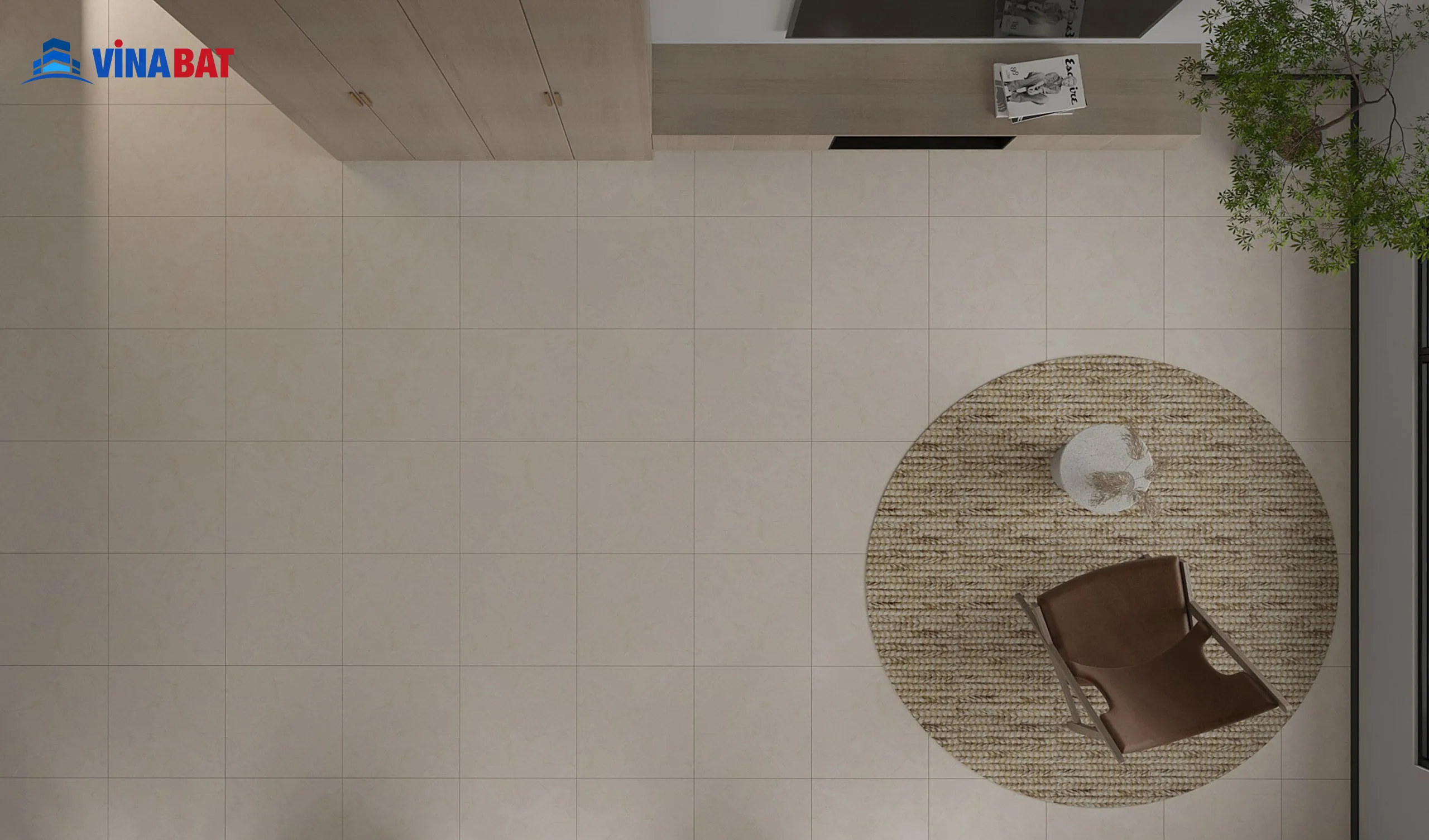 Gạch lát sàn Ý MỸ 60x60 màu vàng men matt P65013C 4 gach-op-lat-y-my-60x60-P65013C-vang-matt-1