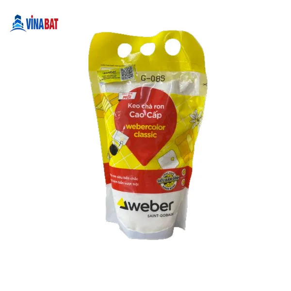 Keo chít mạch chà ron weber G08S màu kem nhạt 1