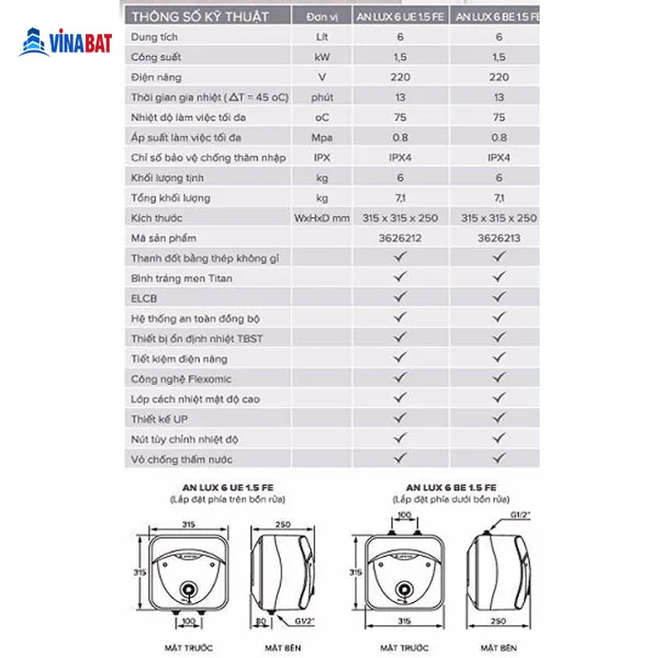 binh-nong-lanh-lap-tu-bep-ariston-ANLUX6L