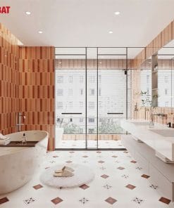 Gạch giả thẻ trang trí 30x60cm men matt N12X10B màu cam 4