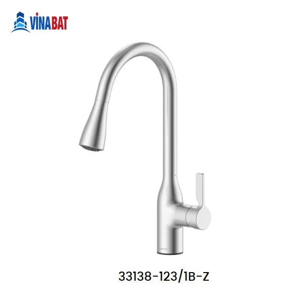 Vòi rửa bát nóng lạnh dây rút JOMOO 33138-123/1B-Z 1