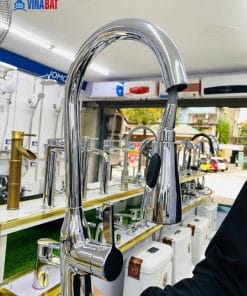 Vòi rửa bát nóng lạnh dây rút JOMOO 33138-123/1B-Z 11