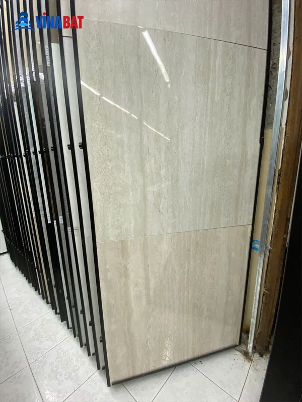 Gạch Taicera 80x80cm GP88T06J vân sọc dưa màu kem đậm men bóng 1