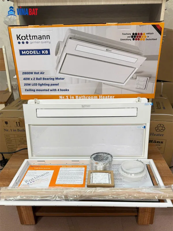 Quạt sưởi âm trần KOTTMANN 5 chức năng K8 16 Quạt sưởi âm trần KOTTMANN 5 chức năng K8 15