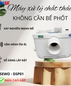 Máy xử lý chất thải bồn cầu thoát ngang SEWO DSP01 bản cao cấp 4