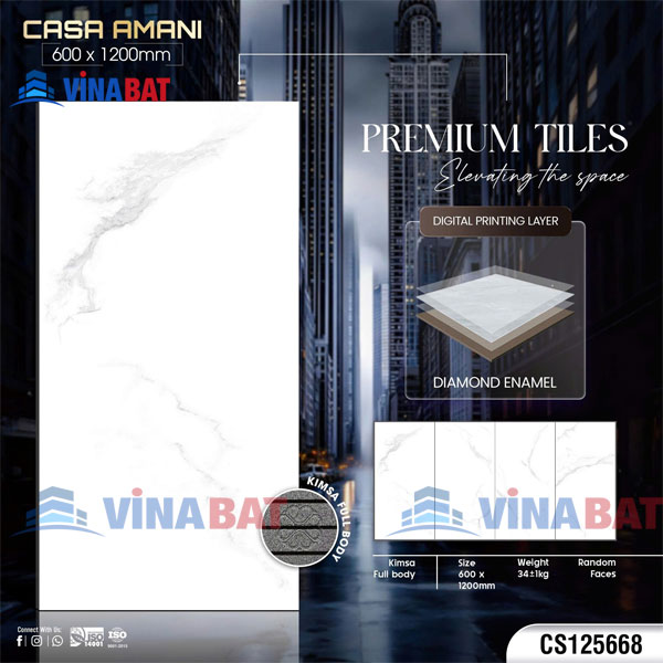 Gạch ốp lát CASA AMANI 60x120cm CS125668 trắng khói bóng 5 gach-op-lat-60x120cm-CASA-AMANI-CS125668