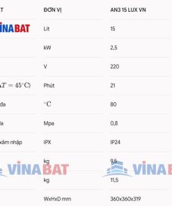 Bình nóng lạnh Ariston ANDRIS3 LUX 30L 2