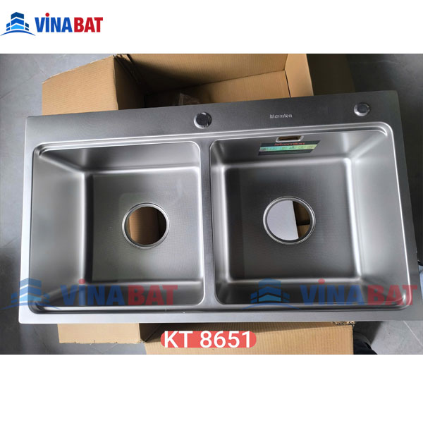 Chậu rửa bát 1 hố MOOMTON KT8651 2 hố cân 1 Chau-rua-bat-2-ho-moomton-KT8651